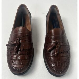 Giorgio Brutini Men's Slip On Loafer's Dress Shoes Woven Tassel Bartell Brown
